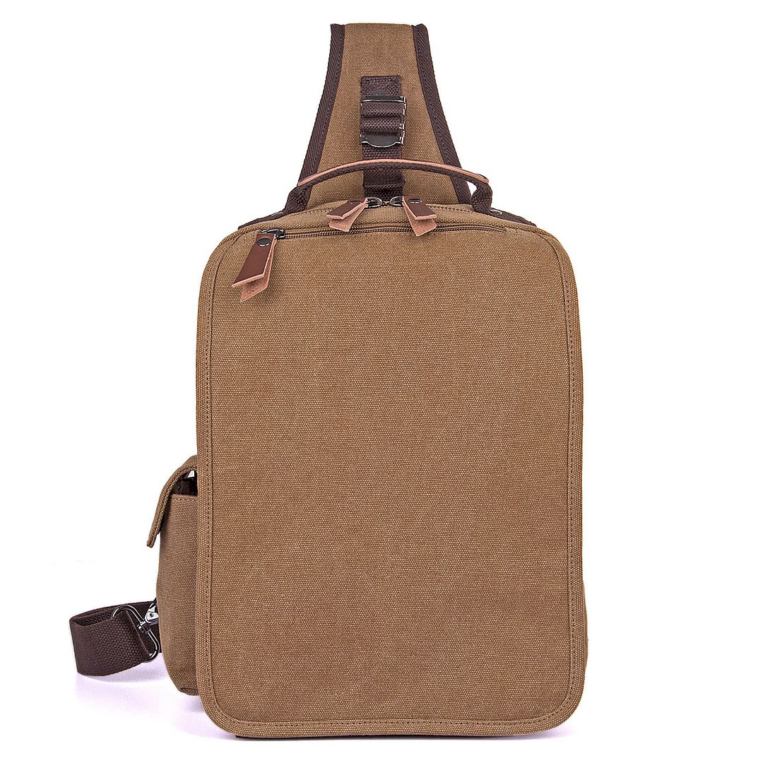Changed Style Canvas Backpack Messenger Bag _Men's Leather Bags